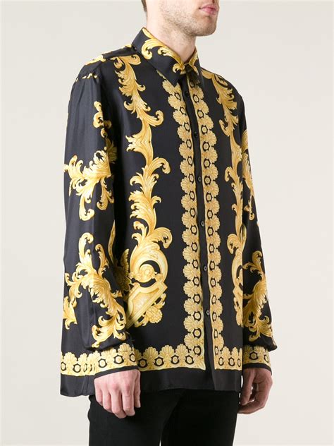 cheap mens versace shirts|versace collection men shirt black.